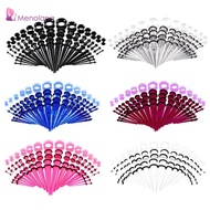 [Menolana] 50 Pieces Jewelry Set 14G-00G O-ring Acrylic Tapers Plugs And Silicone Tunnels Piercing K