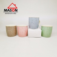 Mason Ceramic Mug/Coffee Mug/Little White and Gold stars Motif Tea Mug