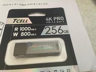TCELL冠元 USB3.2 Gen2 256GB 4K PRO 鋅合金隨身碟 現貨