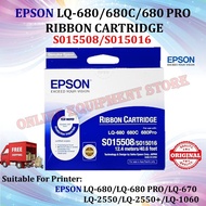 Epson LQ 670/ 680/ LQ 680PRO / LQ2550 / S015016/ S015508/ LQ680 Ink/ LQ-680 Ribbon Cartridge/ Genuine 680ribbon Original