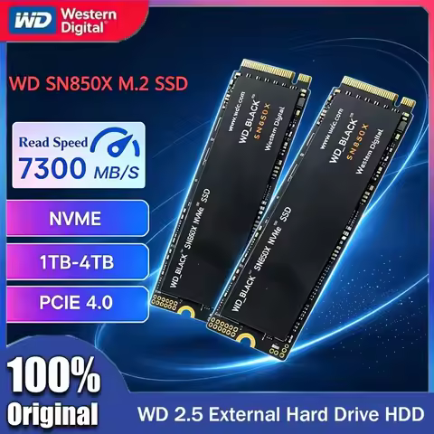 Western Digital SN850X 1TB 2TB 4TB WD_BLACK M.2 2280 NVMe PCIe Gen 4.0x4 SSD Solid State Drives for 