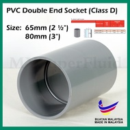 PVC Fitting Double End Socket CLASS-D (65mm/80mm)