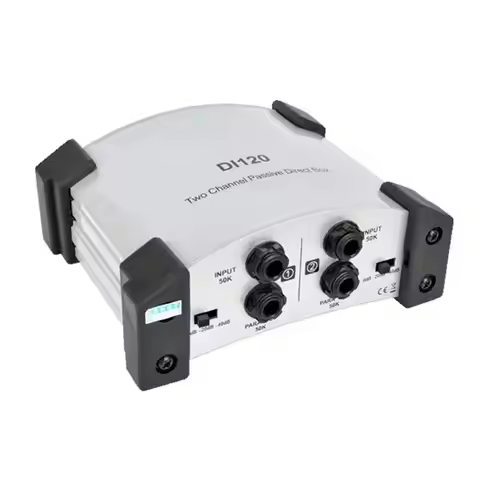 RISE-DI120 Active DI Box With GND Switch Noise Reduction For Keyboard,Acoustic And Electric Guitar