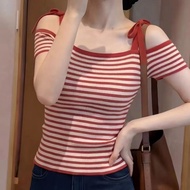Women's Cute Summer Tank Tops - Y2K Style with Boat Neck Detail