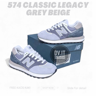 100% BNIB Sepatu Sneakers Kasual Casual Pria-New-Balance-574 Classic Legacy WOlf Grey Beige Size 39