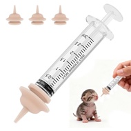 Mini Size Silicone Feeding Nipple & Syringe Kit for Newborn Kittens, Puppies, Rabbits, and Small Ani