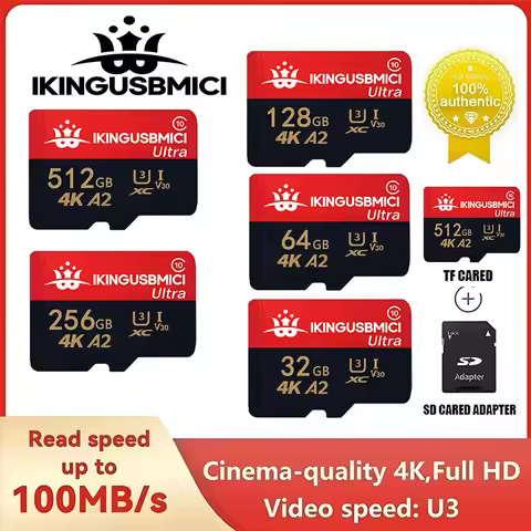 Efficient SD Cards Memory Card Micro TF/SD Card TF Cards 32GB 64GB 128GB 256GB Class 10 U3 for Camer