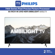 Philips 65 Inch 4K UHD HDR Ambilight Google TV 65PUT7908/68 65PUT7908