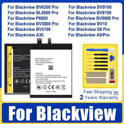 Li566376HTT DK018 BV9100 BV6100 Battery For Blackview S8 A9 BV10 A30 BV5100 BV5800 BV9100 P6000 BL60