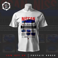 NISSAN GTR Inspired Art White T-shirt