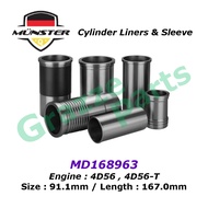 (1pc) Münster Engine Block Cylinder Liners Liner Sleeve MD168963 for Mitsubishi Pajero V34 Turbo 2.5 4D56 4D56T (91.1mm)