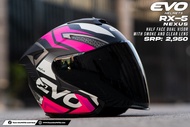 EVO RX-5 NEXUS PINK HALF FACE DUAL VISOR HELMET WITH FREE CLEAR LENS