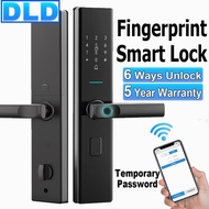 5 Years Warranty Smart Door Lock Set With Fingerprint Electronic Door Lock Security Door Lock Kunci 