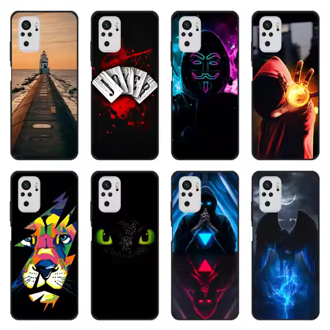 For Xiaomi Redmi Note 10 10S 10 Pro 4G Case black TPU Silicone Soft Thin Cover For Redmi Note 10 Pro