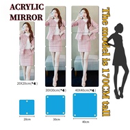 Shock-resistant Soft Mirror Wall Acrylic Soft Mirror Bathroom Mirror Full Body Makeup Mirror Student Dormitory Mirror/Mirror Sticker Mirror Wallpaper Acrylic HD Mirror Makeup Full Body Mirror