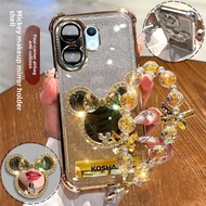 Mickey Mirror Case For Oppo Reno 10 10pro 9 9pro1111f 11pro 12 12pro12f Phone Case Soft Anti fall pr