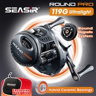 Seasir Round-Pro Drum reel 119g All Carbon Ultralight Ceramic bearings Free Reel Bag fresh Saltwater