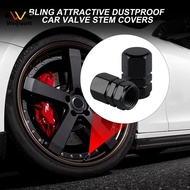 [Wjt] 4Pcs Tire Valve Stem Caps Decorative Tires Accessories Aluminum Alloy Nipple Wheel Caps Cars M