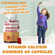 VIGOROUS AGE Vitamin Calcium Gummies gummy Vitamins for kids with Vitamins C E support bones teeth