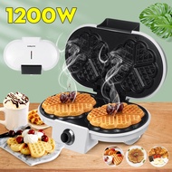 Multi-functional Double‑Head Waffle Maker Bubble Egg Cake Oven Breakfast Waffle Machine Electric Baking Pan