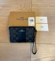 Coach Zip Wristlet (F58035) 黑色 100% new