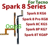 Power switch volume button flex For Tecno Spark 8 8C 8P 8T 8Pro KG5K KG5J KG5N KG8 KG6 KG7H KG7 KG7N