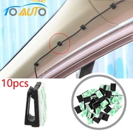 [Ready Stock] 10Pcs Car Vehicle Data Cord Cable Tie Mount Wires Fixing Clips Clip Self-adhesive Car Accessori Axia Persona Saga BLM FLX Aruz Myvi Bezza Vios Alza Kancil Wira Blx Viva Waja Iswara City Civic