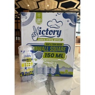 Thinwall 1 BOX 150ml. Victory Brand Square Plastic Food and Beverage Container Packaging Slime Conta