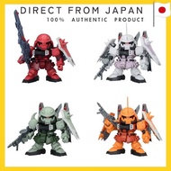 BANDAI SPIRITS SD Gundam BB Senshi Mobile Suit Gundam SEED DESTINY ZGMF Zaku Series Set, Color-Coded