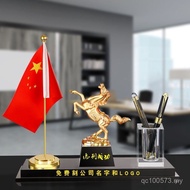 High-End Decorations Opening Flag Decorations Red Flag Blessing Office Desktop Party Flag Gift Pen H