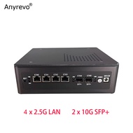 built in fan Mini Soft Router with Intel 8505 / i3 1215U / i5 1245U / i7 1255U 4 X 2.5G LAN 2 X 10G
