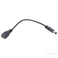 Zuo DC to USB Adapter Cable 5Pin Micro USB Female to DC Male to 5 5x2 5mm 5 5x2 1mm