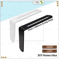 Y&Y Eco Universal Long Hole Adjustable Wall Shelve L Bracket / Angle Connector / Curtain Rod Holder