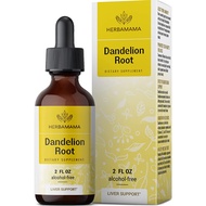 HERBAMAMA Dandelion Root Tincture 2 fl oz Organic Dandelion Liquid Drops - Dandelion Root Liquid Ext