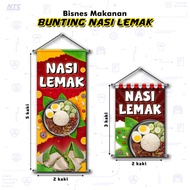 ✨READY DESIGN✨ BUNTING NASI LEMAK- PENIAGA KEDAI / GERAI / MAKANAN / KHEMAH / PASAR MALAM / BAZAAR /