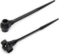 2 Pieces 19mm×22mm(3/4"×7/8") Reversible Ratcheting WrenchScaffold RatchetScaffolding Tools12 Point 
