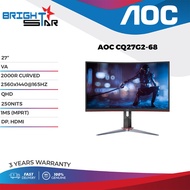 AOC 27" CQ27G2-68 QHD 144HZ CURVED GAMING MONITOR