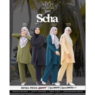 SUIT SCHA LUVLA IRONLESS Baju Tanpa Gosok Suit Muslimah Nursing Breastfeeding Friendly plus size 4xl 5xl ready stock