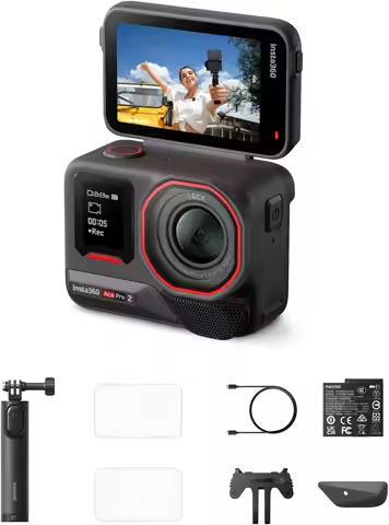 8K Waterproof Action Camera with Leica Co-Engineering, 1/1.3-Inch Sensor, Dual AI Chips, Superior Lo