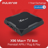 【Pre-install Apps】X96 MAX+ 4GB 64GB Android Box for TV S905X3 Android 9.0 Bluetooth 2.4G+5G WiFi 1000M Gigabit Lan PULIERDE Smart Media Player IPTV Malaysia X96 Max Plus Set Top Box for TV