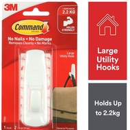 3M Jumbo Utility Hook 17004 (Holds Up to 2.2Kg) (2pcs/pck) Wall Adhesive