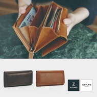 74ounce Classic Vegetable Tanned Leather Flap Button Type Long Clip [N-642-CL-T]