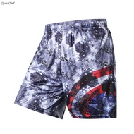 Men Gym Quick Dry Running Shorts Summer 3D Print Casual Beach Short Pants Workout Fitness Sweatpants