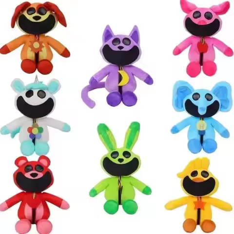 Kawaii Smiling Critters Plush Dolls Catnap Dogday Stuffed Dolls Cartoon Aminal Plush Toys Kids Birth