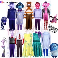 Inside Out 2 Halloween Cosplay Costume Joy Disgust Anger Fear Sadness Anxiety Embarrassment Ennui En