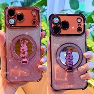 JRYU OPPO CUTIE RABBIT Mirror With Stand Holder Softcase Oppo A6X A6 PRO A5X A5i A5 2025 A3X A3 PRO 