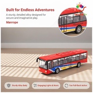 [OB] Mini 1:64 Alloy Double  City Bus Model Diecast Vehicle Toy for Boys Children Birthday Gift Coll