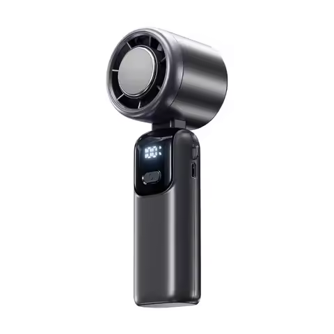 New S17 Handheld Fan: Mini USB Fan, Quiet, Powerful, Digital Display, Dual-Battery, Long Battery Lif