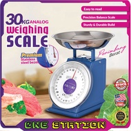 30kg Analog Weighing Scale Commercial Kitchen Spring Balance Weight Scale Penimbang Berat Ikan Sayur Buah Timbang Dacing