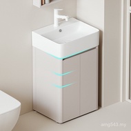 [2581 Space Aluminum Man Collection Combination Bathroom Cabinet Style Cream Washbasin Small Apartme